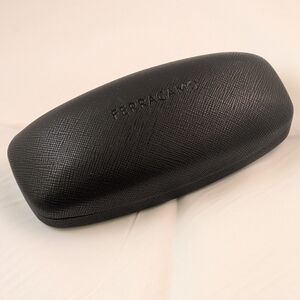 🆕 Ferragamo Eyeglass Sunglass Black Case with Cleaning Cloth